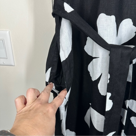 NWOT Hobbs London Regina Linen Midi Dress US 14 - Picture 6 of 11